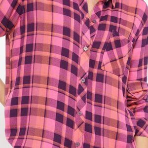 RAILS Hunter Electric Pink Plaid Shirt, M, NWT